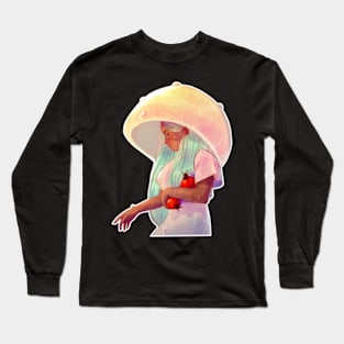 Mushroom girl with ladybugs Long Sleeve T-Shirt